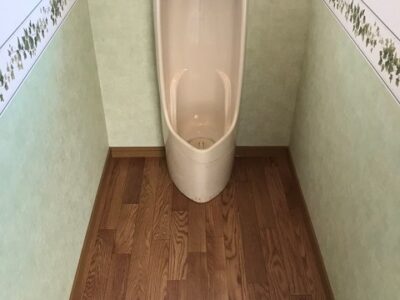 トイレ クッションフロア張替工事／完成／富山県氷見市