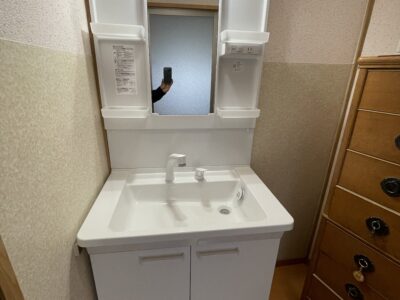 身支度を快適に♪ 機能と収納が充実した洗面化粧台にお取替え／アフター