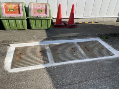 駐車場内モルタル補修／完成／富山県氷見市